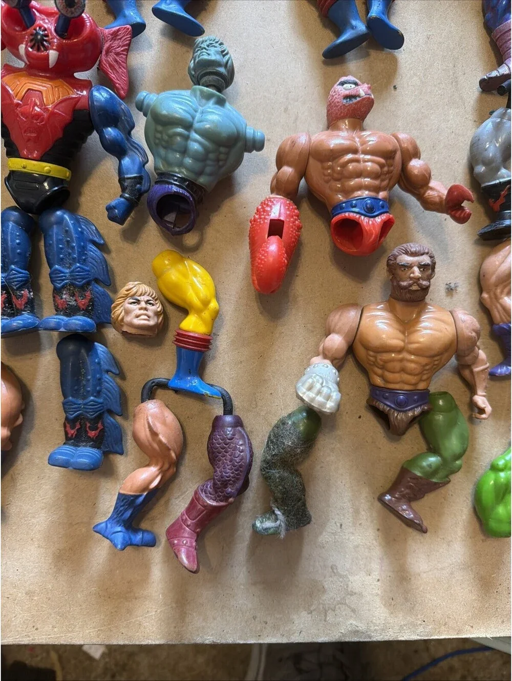 Vintage Masters of the Universe MOTU 80’s Figures Parts Massive Legs Lot
